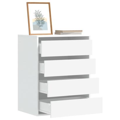 Dulap colț cu sertare alb 60x41x76 cm lemn prelucrat GartenMobel Dekor