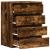 Dulap colț cu sertare stejar fumuriu 60x41x76 cm lemn prelucrat GartenMobel Dekor