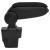 Cotieră auto, negru, 13x34x(33-46) cm ABS GartenMobel Dekor