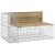 Bancă de grădină cu gabion, 244x71x65,5 cm, lemn pin impregnat GartenMobel Dekor