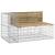 Bancă grădină design gabion, 347x71x65,5 cm, lemn pin impregnat GartenMobel Dekor