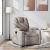 Fotoliu de masaj rabatabil, gri taupe, material textil GartenMobel Dekor