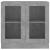 Dulap cu vitrină, gri beton, 82,5x30,5x80 cm, lemn prelucrat GartenMobel Dekor