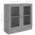 Dulap cu vitrină, gri beton, 82,5x30,5x80 cm, lemn prelucrat GartenMobel Dekor