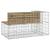 Bancă de grădină design gabion 122x71x65,5cm lemn pin impregnat GartenMobel Dekor
