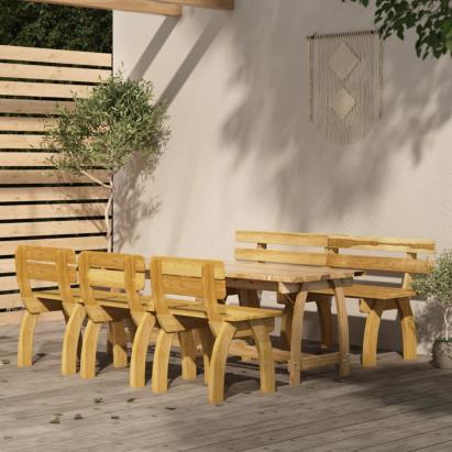 Set mobilier de exterior, 5 piese, lemn de pin tratat GartenMobel Dekor