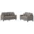 Set de canapea cu perne, 2 piese, gri taupe, material textil GartenMobel Dekor