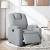 Fotoliu rabatabil electric, gri deschis, textil GartenMobel Dekor