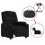 Fotoliu rabatabil electric, negru, material textil GartenMobel Dekor