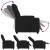 Fotoliu rabatabil electric, negru, material textil GartenMobel Dekor
