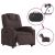 Fotoliu rabatabil electric, maro închis, material textil GartenMobel Dekor