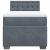 Pat box spring cu saltea, gri închis, 90x200 cm, catifea GartenMobel Dekor