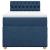Pat box spring cu saltea, albastru, 90x190 cm, textil GartenMobel Dekor