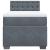 Pat box spring cu saltea, gri închis, 90x200 cm, catifea GartenMobel Dekor