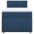 Pat box spring cu saltea, albastru, 90x190 cm, textil GartenMobel Dekor