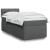 Pat box spring cu saltea, gri închis, 90x190 cm, textil GartenMobel Dekor