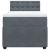 Pat box spring cu saltea, gri închis, 80x200 cm, catifea GartenMobel Dekor