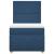Pat box spring cu saltea, albastru, 80x200 cm, textil GartenMobel Dekor