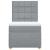 Pat box spring cu saltea, gri deschis, 90x190 cm, textil GartenMobel Dekor