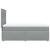 Pat box spring cu saltea, gri deschis, 90x190 cm, textil GartenMobel Dekor