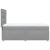 Pat box spring cu saltea, gri deschis, 90x190 cm, textil GartenMobel Dekor
