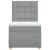 Pat box spring cu saltea, gri deschis, 90x200 cm, textil GartenMobel Dekor