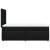 Pat box spring cu saltea, negru, 90x200 cm, textil GartenMobel Dekor
