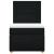 Pat box spring cu saltea, negru, 100x200 cm, textil GartenMobel Dekor
