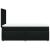 Pat box spring cu saltea, negru, 90x200 cm, textil GartenMobel Dekor