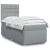 Pat box spring cu saltea, gri deschis, 90x200 cm, textil GartenMobel Dekor