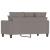 Canapea cu 2 locuri, gri taupe, 120 cm, material textil GartenMobel Dekor