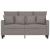 Canapea cu 2 locuri, gri taupe, 120 cm, material textil GartenMobel Dekor