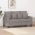 Canapea cu 2 locuri, gri taupe, 120 cm, material textil GartenMobel Dekor