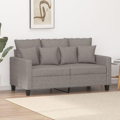 Canapea cu 2 locuri, gri taupe, 120 cm, material textil GartenMobel Dekor