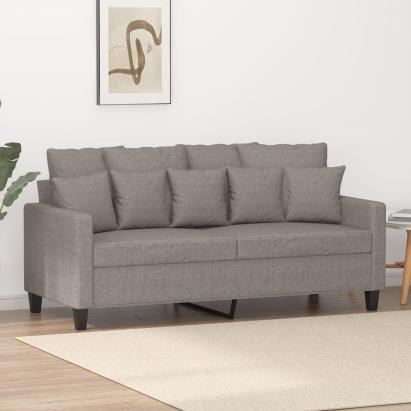 Canapea cu 2 locuri, gri taupe, 140 cm, material textil GartenMobel Dekor