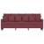 Canapea cu 3 locuri, roșu vin, 180 cm, material textil GartenMobel Dekor