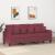 Canapea cu 3 locuri, roșu vin, 180 cm, material textil GartenMobel Dekor