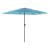 Umbrelă soare de grădină stâlp din oțel, albastru 300x200x250cm GartenMobel Dekor