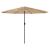 Umbrelă soare de grădină cu stâlp din oțel, maro 388x388x248 cm GartenMobel Dekor