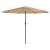 Umbrelă soare de grădină cu stâlp din oțel, maro 388x388x248 cm GartenMobel Dekor