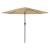 Umbrelă soare de grădină cu stâlp din oțel, maro 388x388x248 cm GartenMobel Dekor