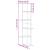 Raft colțar perete alb 36,5x36,5x140 cm lemn prelucrat GartenMobel Dekor
