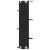 Raft colțar perete negru 36,5x36,5x140 cm lemn prelucrat GartenMobel Dekor