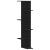 Raft colțar perete negru 36,5x36,5x140 cm lemn prelucrat GartenMobel Dekor