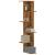 Raft colțar perete lemn vechi 36,5x36,5x140 cm lemn prelucrat GartenMobel Dekor