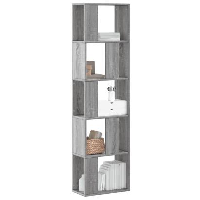 Bibliotecă 5 niveluri gri sonoma 45x23,5x162,5cm lemn prelucrat GartenMobel Dekor