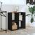 Bibliotecă, negru, 68,5x32x68,5 cm, lemn prelucrat GartenMobel Dekor