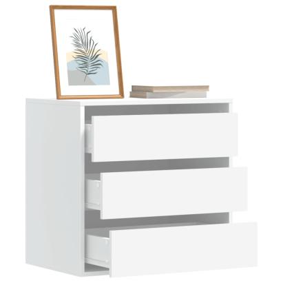 Dulap colț cu sertare alb 60x41x58 cm lemn prelucrat GartenMobel Dekor