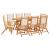 Set mobilier de grădină, 9 piese, lemn masiv acacia/textilenă GartenMobel Dekor