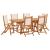 Set mobilier de grădină, 7 piese, lemn masiv acacia/textilenă GartenMobel Dekor